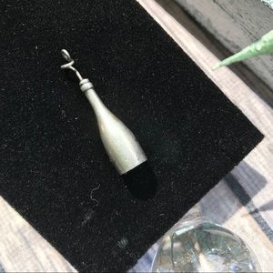 Sterling Silver Wine Champagne Bottle Charm